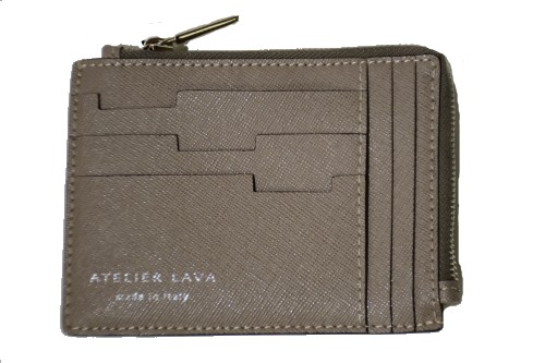 ATELIER LAVA カードケース型財布 ブルー サフィアーノ - Piedi