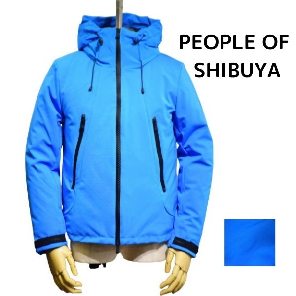 ピープル オブ シブヤ PEOPLE OF SHIBUYA フーデッドブルゾン ブルー